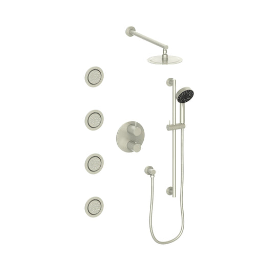 ZLINE Emerald Bay Thermostatic Shower System with Body Jets EMBY-SHS-T3-BN - Farmhouse Kitchen and Bath