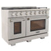 Kucht 48" Professional Propane Range, 7 Burners, Grill, KFX480/LP-S - Farmhouse Kitchen and Bath