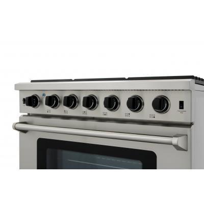 THOR 36" Professional Propane Range in Stainless Steel, LRG3601ULP - Farmhouse Kitchen and Bath