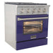 Kucht 30" Propane Range, Stainless Steel, Blue Oven Door, KNG301U/LP-B - Farmhouse Kitchen and Bath