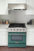 Kucht 30" Gas Range in Stainless Steel with Green Oven Door, KNG301U-G - Farmhouse Kitchen and Bath