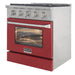 Kucht 30" Propane Range, Stainless Steel, Red Oven Door, KNG301U/LP-R - Farmhouse Kitchen and Bath