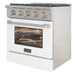 Kucht 30" Gas Range in Stainless Steel with White Oven Door, KNG301U-W - Farmhouse Kitchen and Bath