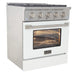 Kucht 30" Propane Range, Stainless Steel White Oven Door, KNG301U/LP-W - Farmhouse Kitchen and Bath