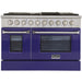 Kucht 48" Gas Range, Stainless Steel with Blue Oven Doors, KNG481U-B - Farmhouse Kitchen and Bath