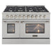 Kucht 48" Propane Range in Stainless Steel, Silver Doors, KNG481U/LP-S - Farmhouse Kitchen and Bath