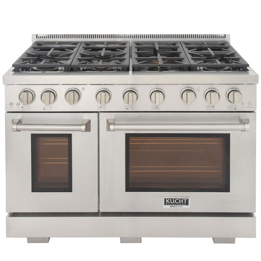 Kucht 48" Professional Gas Range, 7 Burners, Grill/Griddle, KFX480-S - Farmhouse Kitchen and Bath