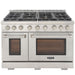 Kucht 48" Professional Gas Range, 7 Burners, Grill/Griddle, KFX480-S - Farmhouse Kitchen and Bath