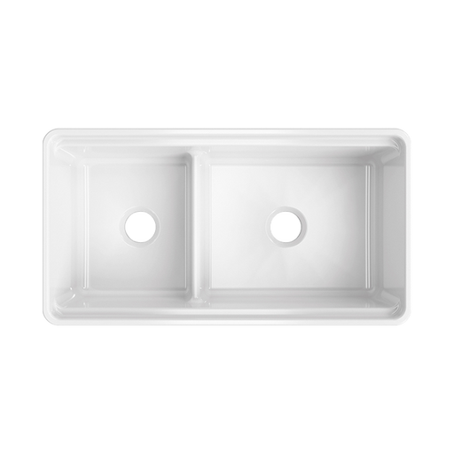 LaToscana 36 Fireclay Sink Reversible Double Bowl LDL3619W - Farmhouse Kitchen and Bath