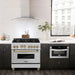ZLINE 36" Autograph Edition Gas Range, Gas Oven DuraSnow, RGSZ-SN-36-CB - Farmhouse Kitchen and Bath