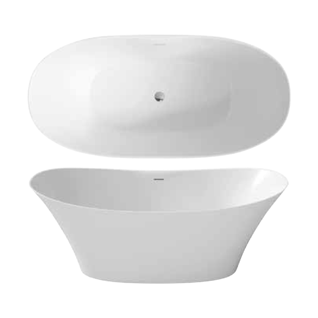 LaToscana Free Standing Solid Surface Bathtub PLEALA6833 - Farmhouse Kitchen and Bath