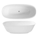 LaToscana 67" Free Standing Solid Surface Bathtub PLERAV6730 - Farmhouse Kitchen and Bath