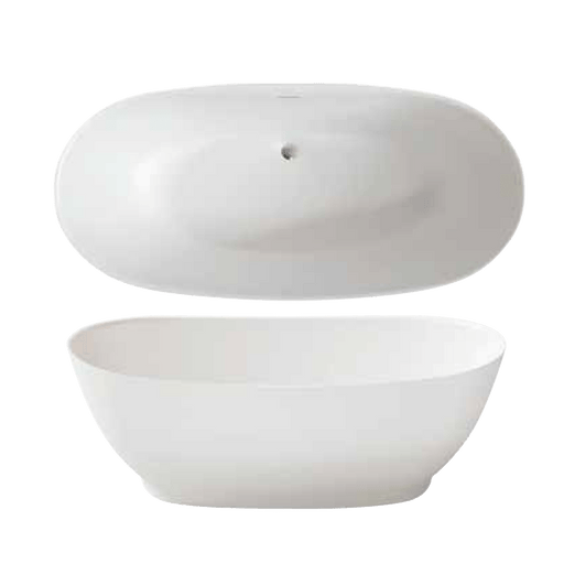 LaToscana 65" Free Standing Solid Surface Bathtub PLEVRN6531 - Farmhouse Kitchen and Bath