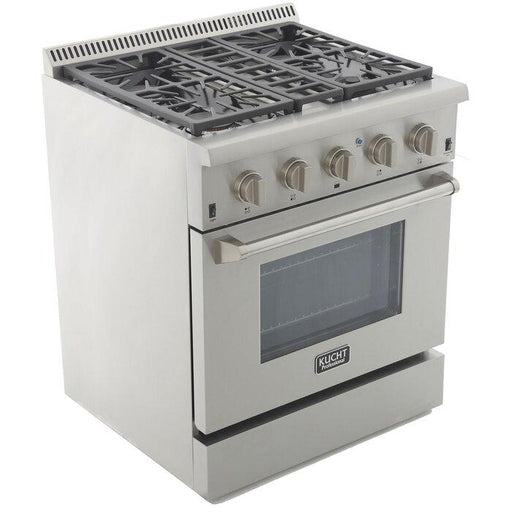 Kucht 30" Dual Fuel Stainless Range, Stainless Knobs, KRD306F - Farmhouse Kitchen and Bath