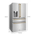 ZLINE 36" Autograph Edition 21.6 cu. ft Freestanding French Door Refrigerator with Ice Maker in Fingerprint Resistant Stainless Steel RFMZ-W-36-CB - Farmhouse Kitchen and Bath