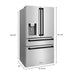 ZLINE 36" Autograph Edition 21.6 cu. ft Freestanding French Door Refrigerator with Ice Maker in Fingerprint Resistant Stainless Steel RFMZ-W-36-MB - Farmhouse Kitchen and Bath