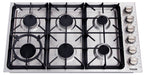 THOR 36" Drop-In Gas Cooktop, 6 Burners in Stainless Steel, TGC3601 - Farmhouse Kitchen and Bath