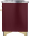 ILVE Majestic II 36"Dual Fuel Range Burgundy-Brass Trim UM096DNS3BUGLP - Farmhouse Kitchen and Bath