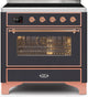 ILVE Majestic II 36" Induction Range Matte Graphite Copper Trim UMI09NS3MGP