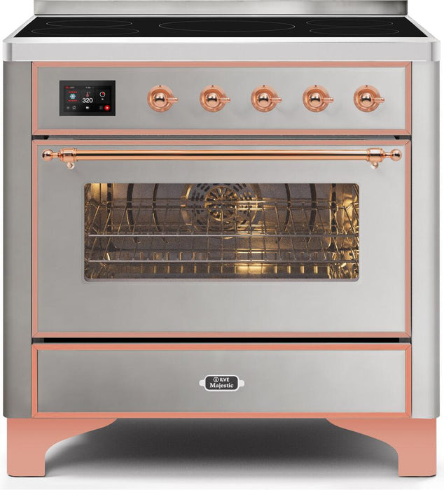 ILVE Majestic II 36"Electric Range StainlessSteel, Copper,UMI09NS3SSP - Farmhouse Kitchen and Bath