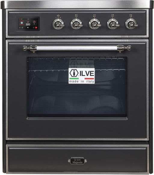 ILVE Majestic II 30"ElectricRange MatteGraphite-Chrome, UMI30NE3MGC - Farmhouse Kitchen and Bath