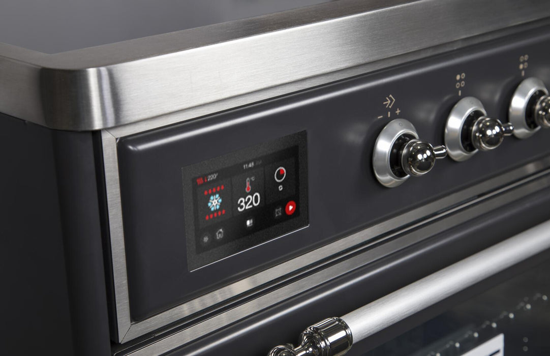 ILVE Majestic II 30"ElectricRange MatteGraphite-Chrome, UMI30NE3MGC - Farmhouse Kitchen and Bath