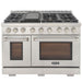 Kucht 48" Professional Gas Range, 7 Burners, Grill/Griddle, KFX480-S - Farmhouse Kitchen and Bath