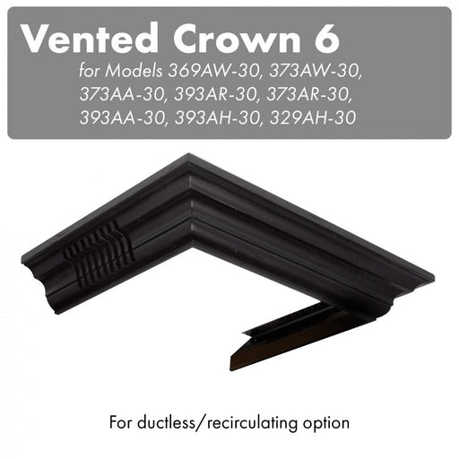 ZLINE Vented Crown Molding for Wall Mount Range Hood, CM6V-300A - Farmhouse Kitchen and Bath