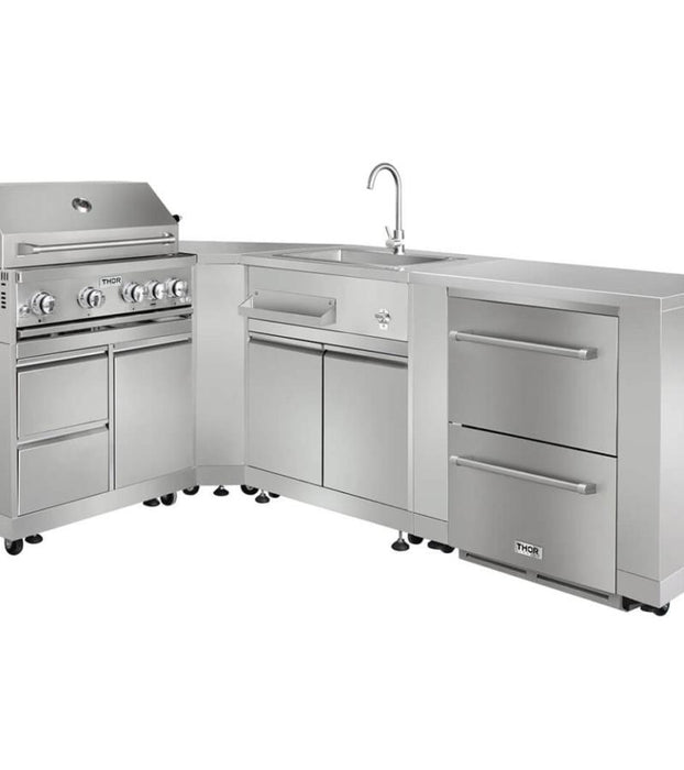 THOR Outdoor Kitchen Sink Cabinet in Stainless Steel, MK01SS304 - Farmhouse Kitchen and Bath
