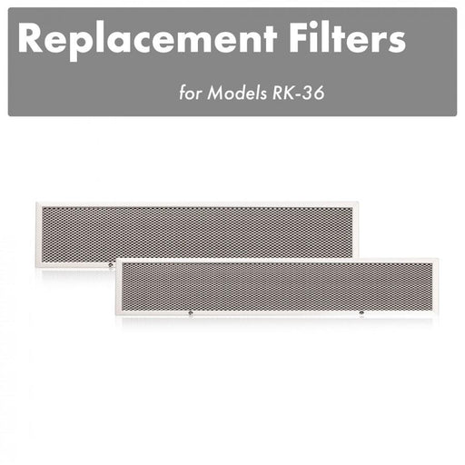 ZLINE Charcoal Filters (Set of 2) for 36" Under Cabinet Range Hoods, CF-RK-36 - Farmhouse Kitchen and Bath