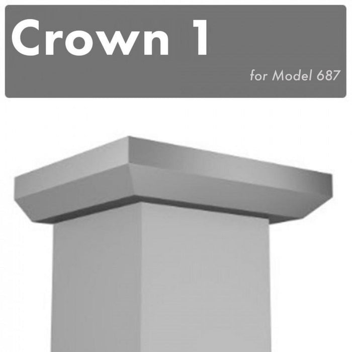 ZLINE Crown Molding #1 for Wall Range Hood 687, CM1-687 - Farmhouse Kitchen and Bath