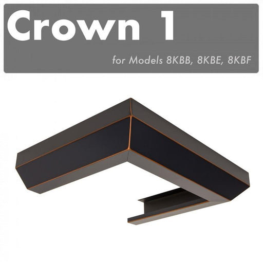 ZLINE Crown Molding #1 for Wall Range Hood, CM1-8KBB/E/F - Farmhouse Kitchen and Bath