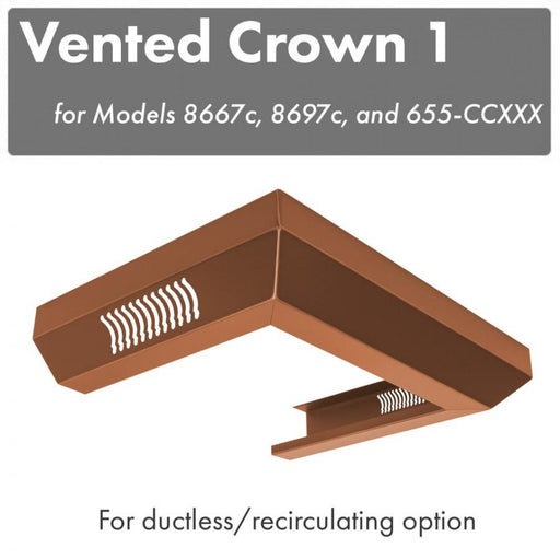 ZLINE Vented Crown Molding for Designer Range Hoods, CM1V-8667C - Farmhouse Kitchen and Bath