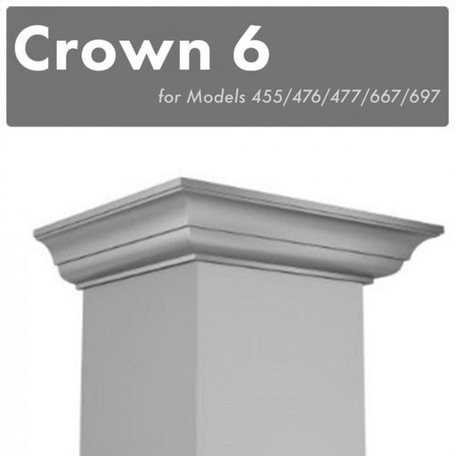 Crown Molding 6 Wall Range Hood Stainless, CM6-455/476/477/667/697 - Farmhouse Kitchen and Bath