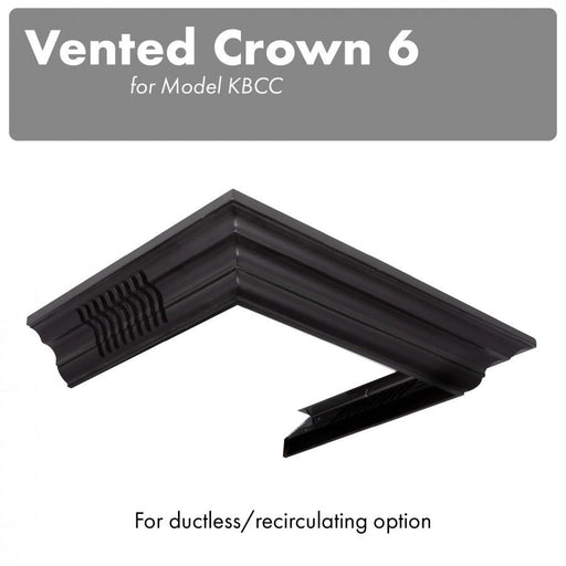 ZLINE Vented Crown Molding Profile 6 for Wall Range Hood, CM6V-KBCC - Farmhouse Kitchen and Bath