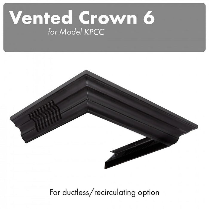 ZLINE Vented Crown Molding Profile 6 for Wall Mount Range Hood, CM6V-KPCC - Farmhouse Kitchen and Bath
