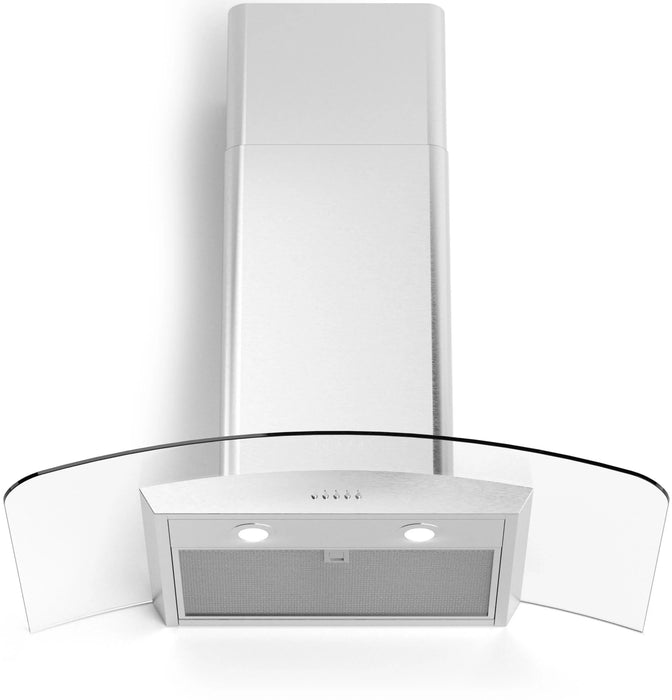 Forté Cortivo Wall Mount Glass Canopy Range Hood 600 CFM  Stainless Steel CORTIVO30 - Farmhouse Kitchen and Bath