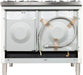 ILVE Nostalgie 48 Inch Dual Fuel Natural Gas Freestanding Range in White with Bronze Trim - UPN120FDMPBYNG - Farmhouse Kitchen and Bath