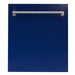 ZLINE 24" Dishwasher in Blue Gloss, Stainless Tub, Traditional Handle, DW-BG-24 - Farmhouse Kitchen and Bath