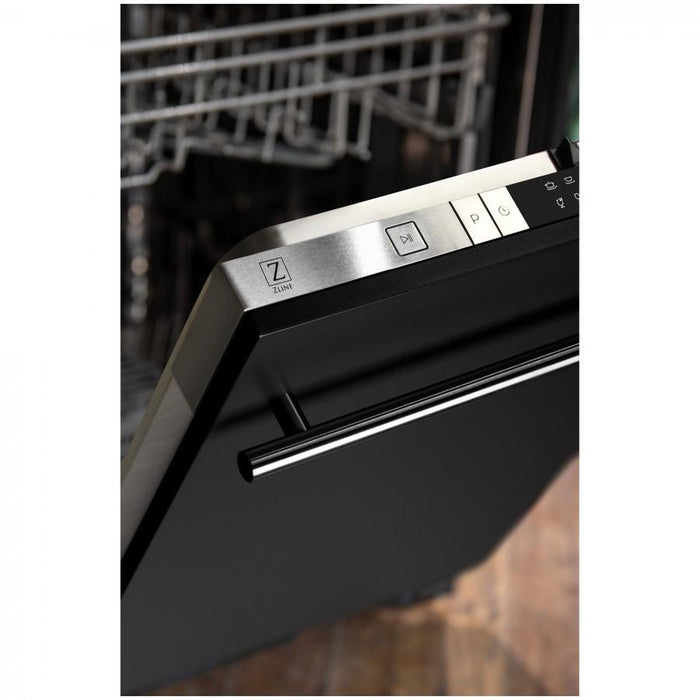 ZLINE 24" Dishwasher Black Matte with Stainless Steel Tub, DW-BLM-H-24 - Farmhouse Kitchen and Bath