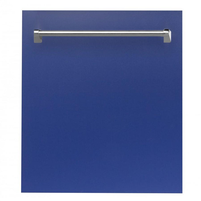 ZLINE 24" Dishwasher in Blue Matte and Traditional Style Handle, DW-BM-24 - Farmhouse Kitchen and Bath