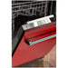 ZLINE 24" Dishwasher in Red Matte, Stainless Tub, Traditional Handle, DW-RM-24 - Farmhouse Kitchen and Bath