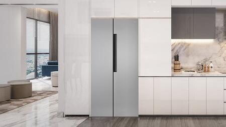 Forte 33" 250 Series Side by Side Refrigerator F16SBS250SS - Farmhouse Kitchen and Bath