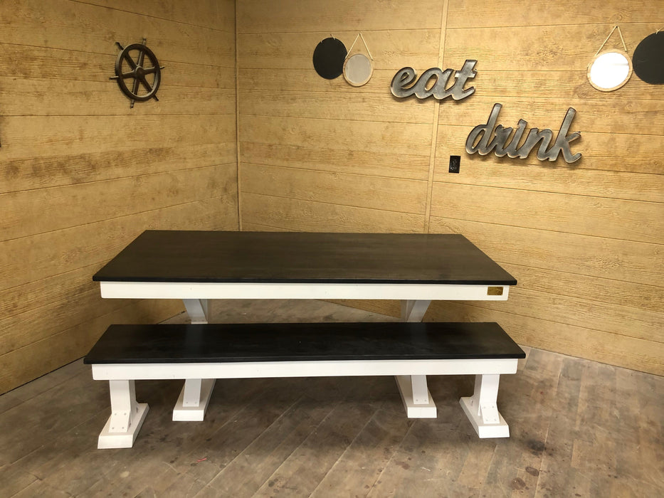 Trestle X Farmhouse Dining Table Wooden Whale Workshop