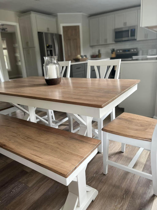 Trestle X Farmhouse Dining Table Wooden Whale Workshop