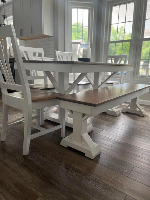 Trestle X Farmhouse Dining Table Wooden Whale Workshop