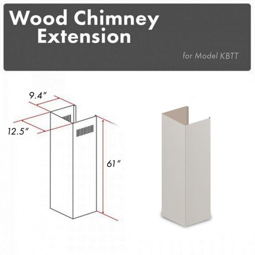 ZLINE 61" Wooden Chimney Extension for Ceilings up to 12.5', KBTT-E - Farmhouse Kitchen and Bath