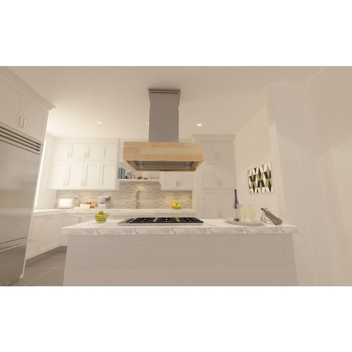 ZLINE 42" Remote Blower Wooden Island Range Hood, 681iM-RS-42-400 - Farmhouse Kitchen and Bath