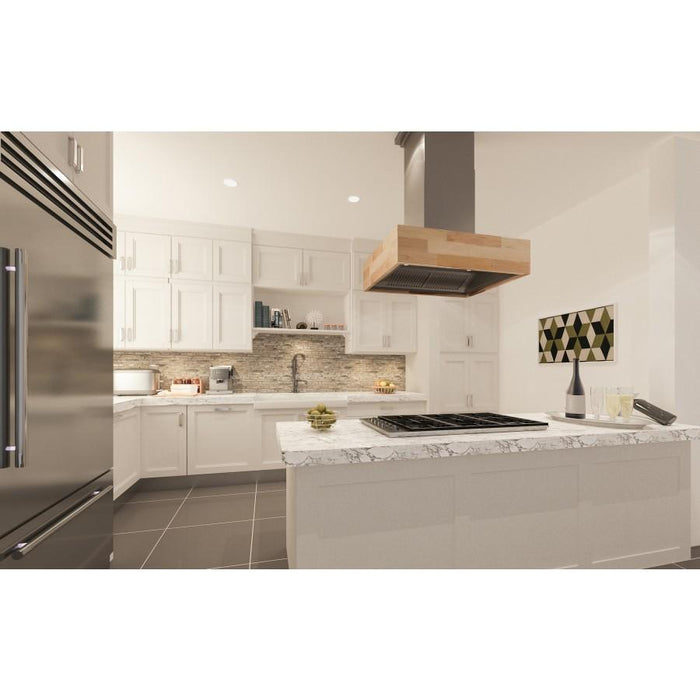 ZLINE 42" Remote Blower Wooden Island Range Hood, 681iM-RS-42-400 - Farmhouse Kitchen and Bath