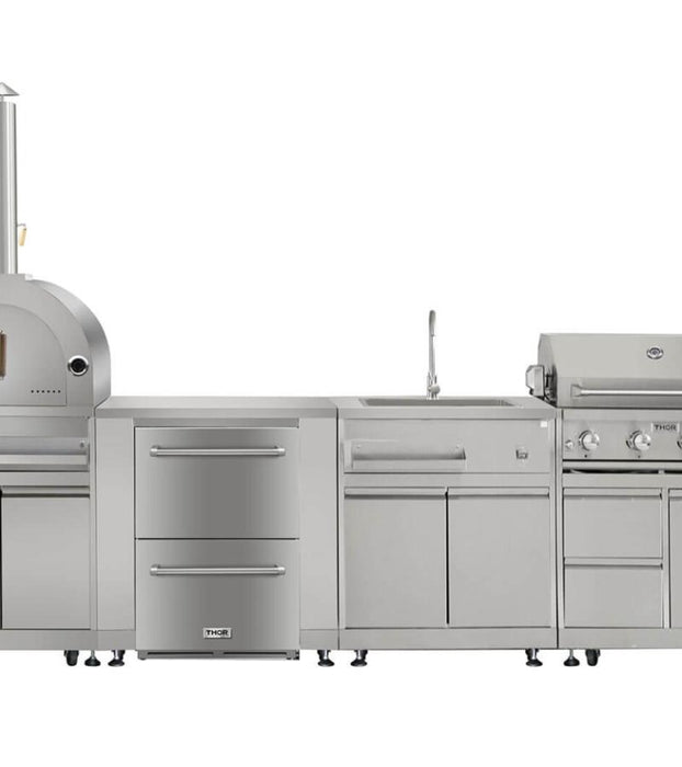THOR Outdoor Pizza Oven with Cabinet in Stainless Steel, MK07SS304 - Farmhouse Kitchen and Bath